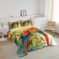 thumbnail image 2 of YST Couple Parrot Comforter Set for Kids Boys Girls Adults,Wild Rain Trees Animal Bedding Set Queen,Macaw Parrot Print Down Comforter,Green Branch Leaves Quilt Set 3pcs Warm, 2 of 5