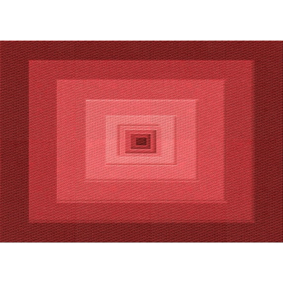 Ahgly Company Machine Washable Indoor Rectangle Transitional Red Area Rugs, 8' x 10'