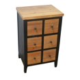 thumbnail image 1 of Benzara ETD-EN27182 Armoire de Rangement en Bois d'Exception&44; Brun & Noir, 1 of 1