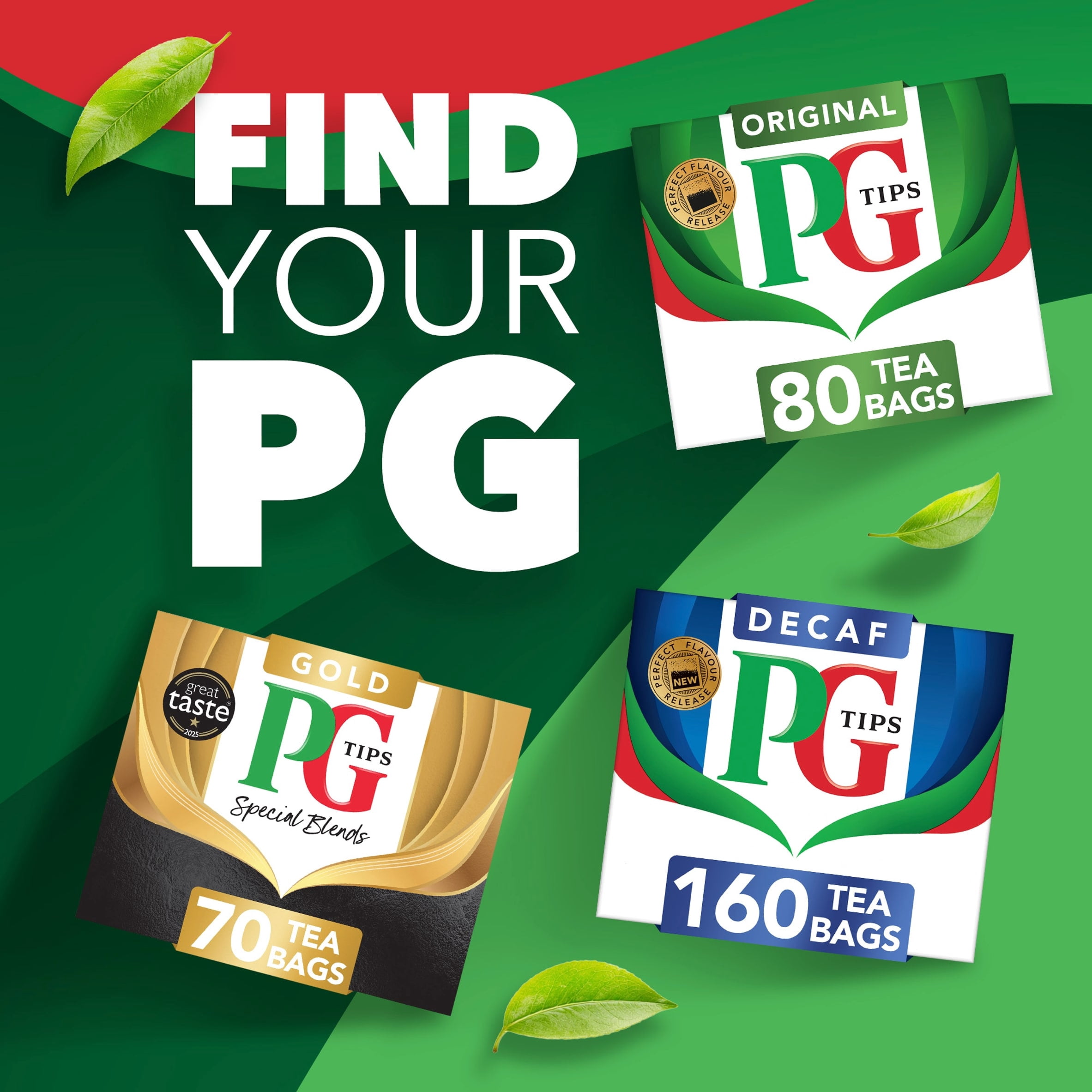PG Tips Decaf Black Tea 160 Tea Bags 464g, Imported from Britain