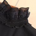 thumbnail image 7 of Kcodviy Women Solid Ruffle Detachable Blouse With False Collar Half Elastic Waist Shirt Collar Pan Half Blouse Undershirt Dickey Pan Dickey Half Shirts Embellished Tops for Women Turtleneck Women, 7 of 7