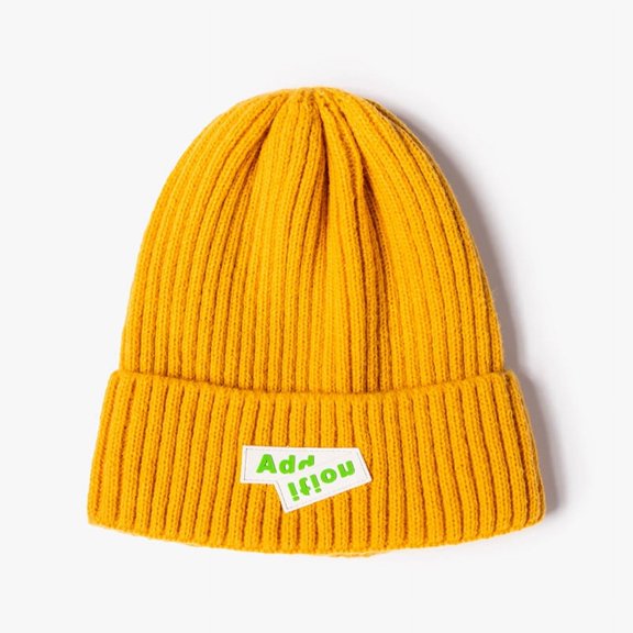 Knitted Hat Women Autumn Outdoor Letter Jacquard Cold Hat Warm Couple Student Beans Men's Wool Hat Tide