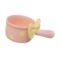 thumbnail image 4 of YWMJZEU 600ml Ceramic Soup Pot with Instant Handle Oven-Baked Rice Bowl for Cereal Chili Pink, 4 of 9