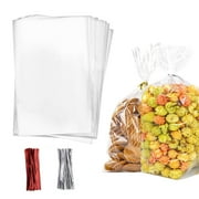 180PCS Clear Cellophane Bags, 5.9x7.87 Inches Plastic OPP Bags for Packaging Gifts, Cookies, Treats, Party Favors, Candies, Snacks, Small Cakes, Bakeries, Crafts