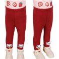 thumbnail image 7 of MeetoTime Toddler Baby Clothes Solid Color Elastic Waist Leggings Girls Fall Winter Thick Warm Fleece Skinny Pants 12 Months-4 Years, 7 of 7