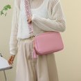 thumbnail image 4 of Fashion Satchels Bag Solid Color Sling Shoulder Purse Square for Shopping Travel, 4 of 6
