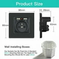 thumbnail image 5 of Fire Protected Crystal Glass Panel Wall Outlet, Universal Charging Port with 16A Current Rating, Easy Installation for Safe and Efficient Household Appliances Charging, 5 of 5