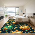 thumbnail image 3 of ODIKA 8'x10' Machine Washable Non-Slip Area Rug, Graphic Gold High Traffic Rug, Gold, 1006633, 3 of 7