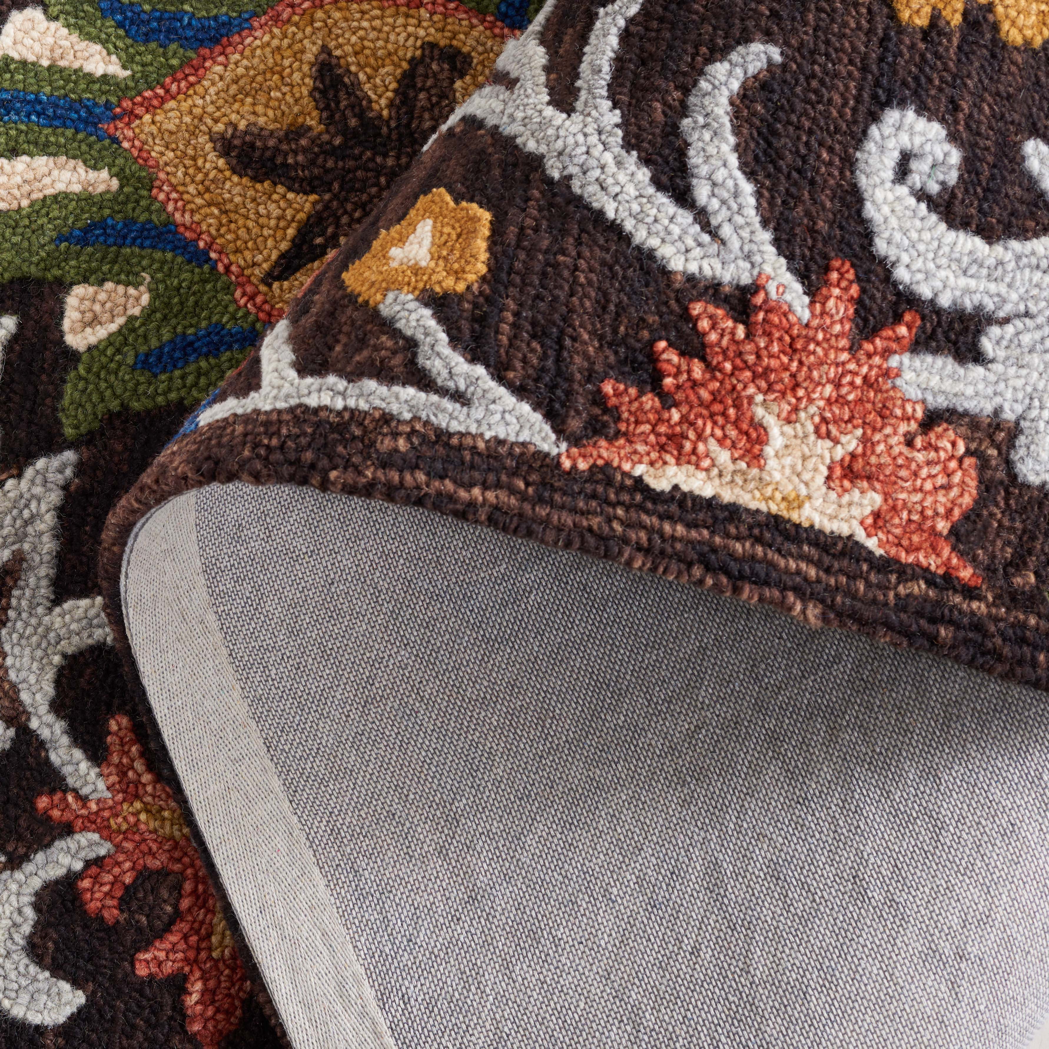 SAFAVIEH Blossom Auran Floral Area Rug, Brown/Orange, 6' x 6' Round
