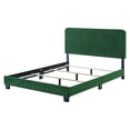 thumbnail image 4 of Tufted Platform Bed Frame, Full Size, Velvet, Green, Modern Contemporary Urban Design, Bedroom Master Guest Suite, 4 of 8