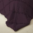 thumbnail image 4 of BedDecor 3 PC Luxury Diamond Ruffle "Plum, King/Cal King" 800 TC 100% Long Staple Egyptian Cotton Made Down Alternative Comforter, 4 of 5