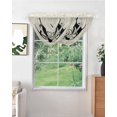 thumbnail image 2 of Waterfall Valances for Windows, Letter M Kitchen Sheer Valance Curtains, Monogram Words Rod Pocket Elegant Swag Valances for Living Room Bedroom, 47.2"x38.5", 3 Panel, 2 of 8