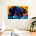 thumbnail image 3 of Elephant Stock Rivers Edge Ii Wall Art - Horizontal Canvas Wall Art - Living Room Wall Decor - Animal Canvas - Orange And Blue Decor By Marion Rose - 12" x 8", 3 of 8