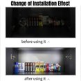 thumbnail image 5 of Luces LED universales con bisagras para gabinetes, ideales para cocinas modernas, hogar, blanco positivo, con baterías (paquete de 10), 5 of 5