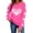 01-Hot Pink, variant on Atogsazn Women's Valentine's Day Sweatshirts Casual Cute Heart Long Sleeve Pullover Sweatshirt Blouse Fall Tops 07-Pink XL Fashion