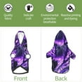 thumbnail image 3 of Uemuo Purple Pattern White Tiger for Winter Dog Hoodie Sweatshirts with Pockets Warm Dog Clothes for Small Dogs Chihuahua-, 3 of 8