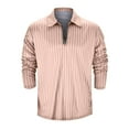 thumbnail image 4 of Vedolay Casual Polo Shirt for Men Slim Fit Solid Color Shirts Plaid Lapel Pocket T Shirt Pink,XL, 4 of 5