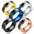 thumbnail image 4 of Anillo inteligente de acero de titanio con temperatura ajustable, talla 10, para parejas. Cambia de color según el número., 4 of 7