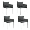 thumbnail image 2 of vidaXL 5 Piece Garden Dining Set with Cushions Poly Rattan and Steel, 2 of 5