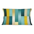 thumbnail image 2 of Designart "Harmonious Green And Yellow Stripes V" Striped Printed Throw Pillow, 2 of 5