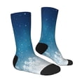 thumbnail image 2 of Goofa Christmas Snowflakes Printed Men's Crew Socks, Soft Durable Breathable Moisture-Wicking with Odor Control Cotton socks, 2 of 9