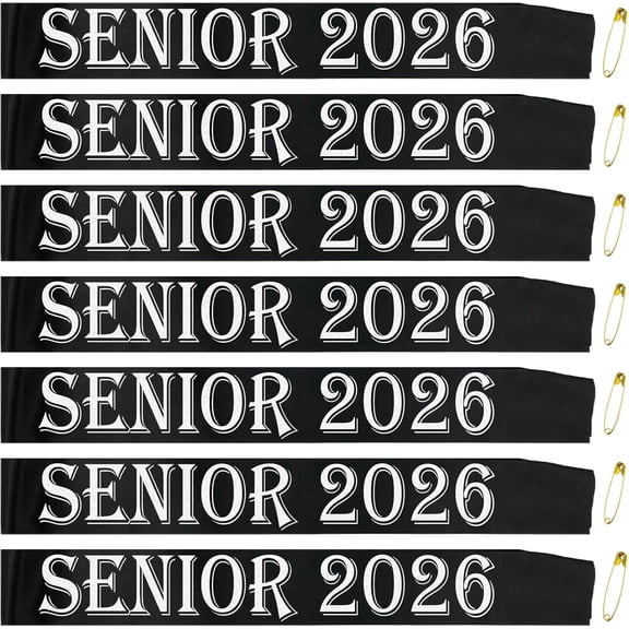 1 pcs Senior 2026 Sashes, Black Satin Finally Graduated Sash with White Printed Letters Cheerleader Senior Class of 2026 Sashes for Graduation Party Celebrations Decorations Supplies
