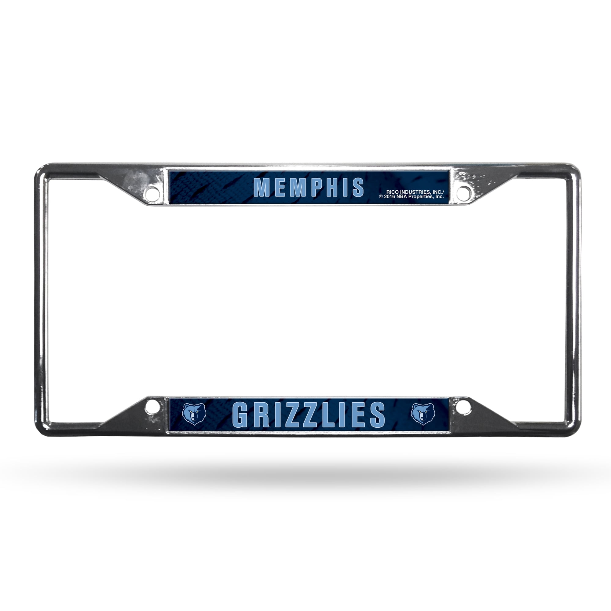 Memphis NBA Grizzlies Chrome EZ View License Plate Frame