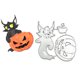 thumbnail image 1 of de Plantillas Troqueladas de Ladrón de Calabaza de Halloween para Manualidades de Herramientas de Bricolaje de álbum de Recortes Baoblaze Molde de troqueles de corte, 1 of 8