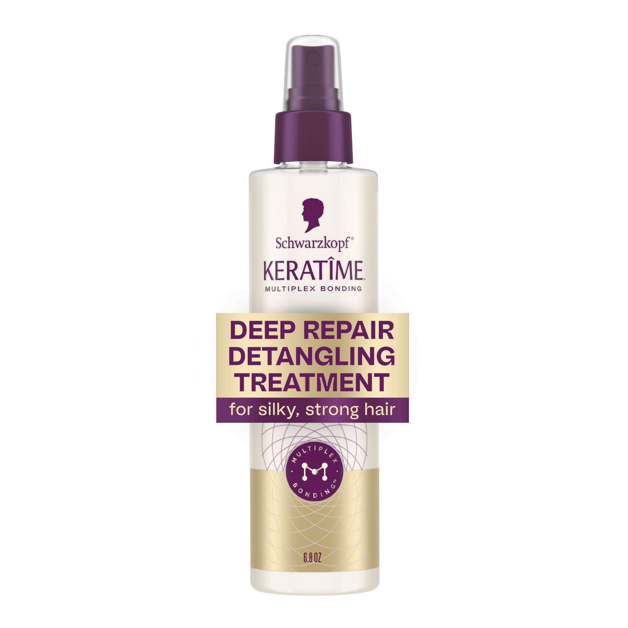 Schwarzkopf KERATIME Deep Repair Detangling Treatment for Dry, Damaged Hair, 6.8 fl oz