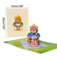 thumbnail image 4 of Yihuala Happy Birthday Card for Wife Husband 3D Bear for Greeting Cards Postcards Gifts with Envelope Decoratio, 4 of 5