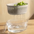 thumbnail image 4 of Fufafayo Double Layer Filter Basket Vegetable Washing Basin Large Fruit Basket Plastic Bowl Sink Leaking Drainer For Kitchen Countertop, 4 of 6