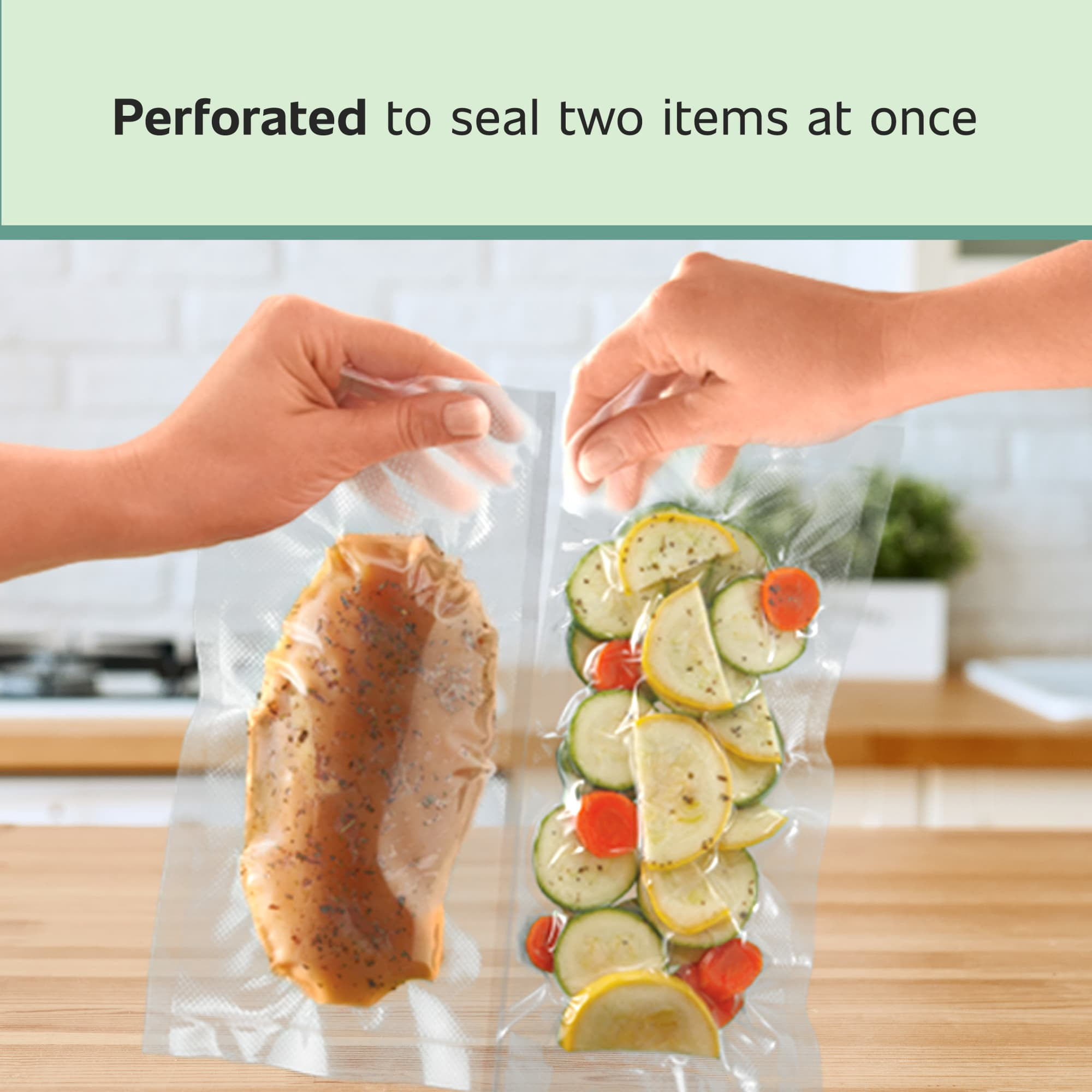 (4 pack) FoodSaver Portion Pouch 11 in. Vacuum Seal Roll, 11" x 16', 1 Pack