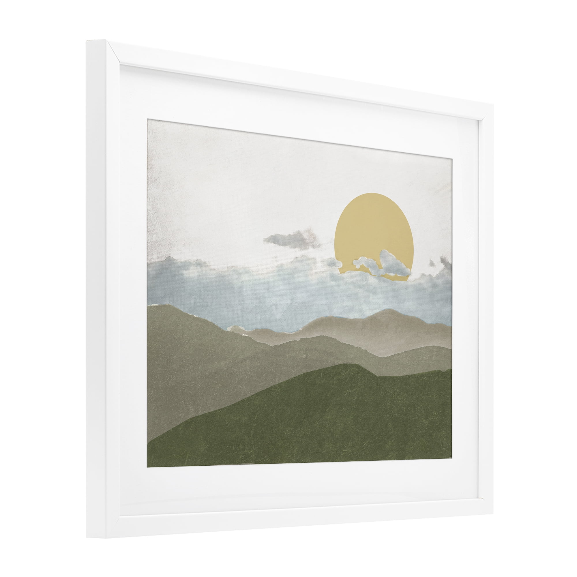 Stupell Industries Earthen Dreams Sunrise White Framed Print Under Glass, design by Elizabeth Medley