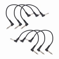 6PCS 6 Inch Guitar Patch Cables, Black Guitar Pedal Cable Effect Cable Cord, 1/4 Inch12L2199