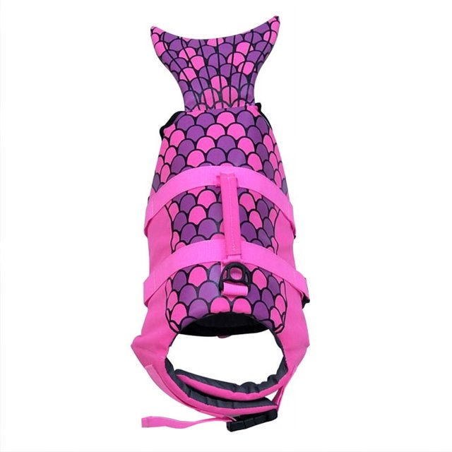 Chaleco salvavidas para perros, estilo sirena, adecuado para perros pequeños y medianos (S)