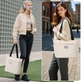thumbnail image 2 of XINLANER Tote Bag for Women, Lightweight Work Handbag Teacher Nurse Quilted Shoulder Bag for School Travel Gym, 2 of 7