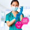 thumbnail image 3 of Guantes de reconocimiento médico Medpride Nitrile Large Blue 200, 3 of 5