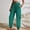 Green, variant on DuoJiaJ Women Fashion Casual Solid Color High Waist Casual Pants Pocket Side Drawstring Hem Cargo Pants Women's Cargo Pants Black L