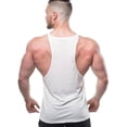 thumbnail image 3 of RYDCOT Men Muscle Sleeveless Shirt Tank Top Bodybuilding Sport Fitness Workout Vest White L, 3 of 6
