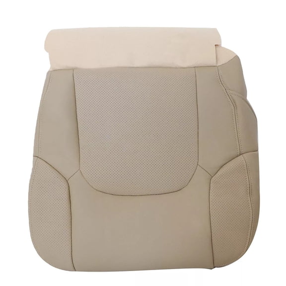 CSYANXING Beige Tan Leather Seat Cover Specifically Designed for Nissan Frontier 2005-2021 Driver Bottom Comfort