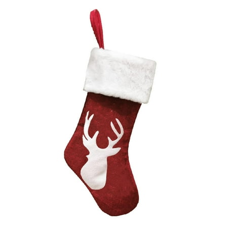 

Veki Socks Christmas Large Pattern Bag Christmas Pendant Gift Deer Decoration Hangs Living Room Centerpiece