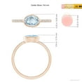 thumbnail image 5 of Angara Natural 0.6 Ct. Aquamarine with Diamond Solitaire Ring in 14K Rose Gold for Women (Ring Size: 3), 5 of 10