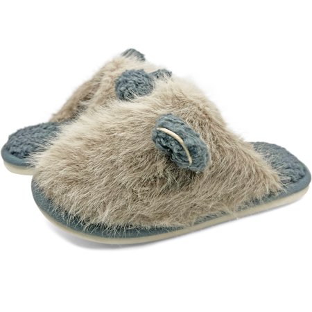 

LAVRA Women s Faux Fur Slippers Plush Furry Sherpa House Shoes