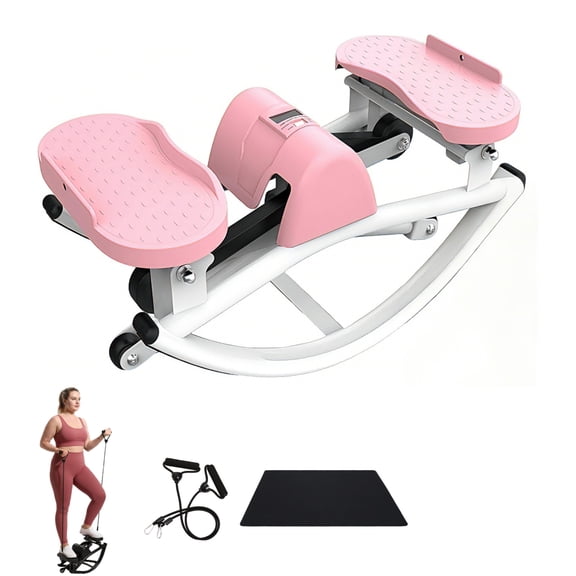 Rock Stepper Side to - Mini Exercise Machine for Home Workout Rocking Stair Pink