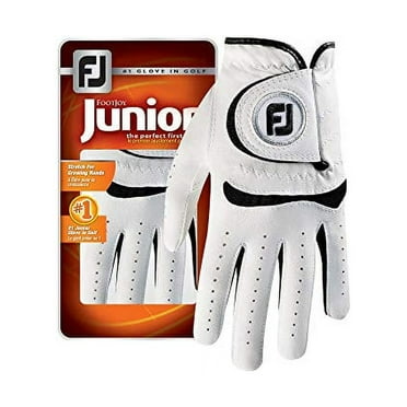 FootJoy Junior Golf Glove, White Medium/Large, Worn on Left Hand