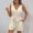 Khaki, variant on LADIGASU Summer Sleeveless V-Neck Stripe Fashion Buttons Pockets Short Jumpsuit For Women
