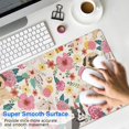 thumbnail image 4 of Long Mouse Pads for Desk,Pug Dogs with Pioneer Flower Desk Mats on Top Of Desks, Desk Mouse Pad Extra Large with 3mm Non-Slip Base and Stitched Edge for Gaming,Office,Work,Home 35.4"x15.7", 4 of 6
