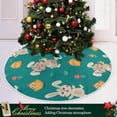 thumbnail image 6 of GZHJMY Easter Bunny Christmas Tree Skirt Home Decoration Large Round Christmas Tree Skirt for Holiday Party Home Christmas Day Ornaments, 35.4", 6 of 6