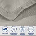 thumbnail image 2 of Superior Celtic Circle Cotton Decorative Bedspread and Sham Set, Queen, Platinum, 2 of 10