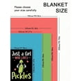 thumbnail image 3 of 1pc Pickles Print Flannel Blanket For All Season, Just A Girl Who Loves Pockles, Soft Warm Throw Blanket Nap Blanket For Couch Sofa Office Bed Camping Travelling, Holiday Gift Blanket For All Season., 3 of 5